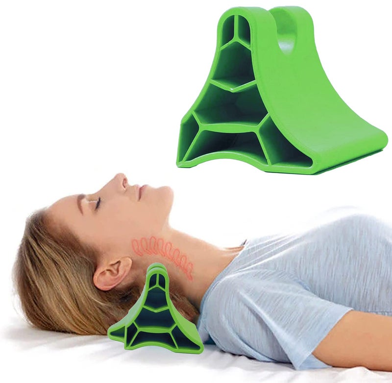 Occipital Release Tool, Portable Body Trigger Point Massager Suboccipital Release Device, Manual Back Massager Neck Shoulder Pain Relief Muscle Massage Tool for Tension Headache Migraine (Green)